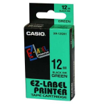 Originaal kleepkirjalint CASIO XR-12GN1 12mm, must/roheline