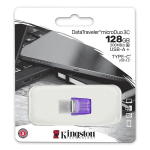 M&auml;lupulk KINGSTON DATA TRAVELER MICRODUO3 G2 128GB, h&otilde;be-lilla