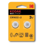 Liitiumpatareid KODAK MAX CR1632, 2 tk