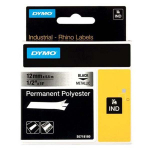 Kleepkirjalint DYMO RHINO D1 12mm, must/metallik