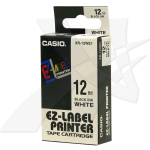 Kleepkirjalint CASIO XR-12WE1 12mm, must/valge