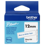 Markeerimisteip BTAG-233 12 mm, sinine valgel taustal