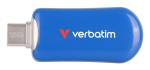 USB-v&auml;lkm&auml;lu VERBATIM 128 GB USB-C, sinine