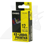 Kleepkirjalint CASIO XR-12YW1 12mm, must/kollane