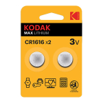 Patarei KODAK MAX CR1616 2-pakk