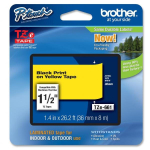 Kleepkirjalint BROTHER TZE-661 36mm, must/kollane