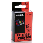 Originaal kleepkirjalint CASIO XR-18RD1 18mm, must/punane