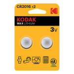 Patarei KODAK MAX CR2016 2-pakk