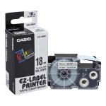 Kleepkirjalint CASIO XR-18SR1 18mm, must/h&otilde;bedane