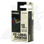 Kleepkirjalint CASIO XR-18WE1 18mm, must/valge