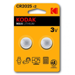 Patarei KODAK MAX CR2025 2-pakk