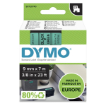 Markeerimisteip DYMO D1 9 mm, must rohelisel taustal