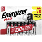 Patarei ENERGIZER MAX AA 8-pakk