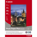 Fotopaber CANON PHOTO PAPER PLUS SEMI-GLOSSY SG-201 20x25cm, valge