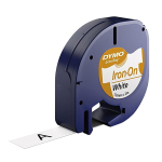 Kleepkirjalint DYMO LetraTag 12mm x 2m, must/valge