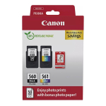 Tindikassett CANON PG-560/CL-561 Multi-pack, must/v&auml;rviline