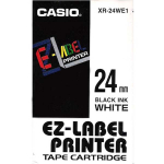Kleepkirjalint CASIO XR-24WE1 24mm, must/valge