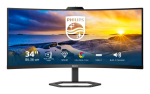Monitor PHILIPS 5000 34" kumer ultrawide veebikaameraga, must
