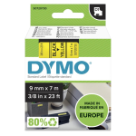 Markeerimisteip DYMO D1 STANDARD 9 mm, must kollasel