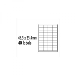 Kleebisetiketid LOGO 48.5x25.4mm, sinised