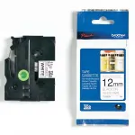 Kleepkirjalint BROTHER TZE-N231 12mm, must/valge