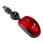 Juhtmega hiir MICRO TRAVELER V2, punane