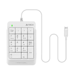 Numbriklahvistik A4TECH FK13P juhtmega, valge