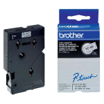 Kleepkirjalint BROTHER TC-101 12mm, must/l&auml;bipaistev