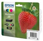Tindikassettide komplekt EPSON 29 STRAWBERRY mitmikpakend, must/ts&uuml;aan/magenta/kollane