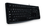 Klaviatuur LOGITECH K120 t&auml;issuuruses, must