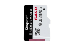 M&auml;lukaart KINGSTON HIGH ENDURANCE 64 GB MicroSD, must/valge
