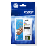Tindikomplekt BROTHER LC421VAL 4-osaline, must/ts&uuml;aan/magenta/kollane