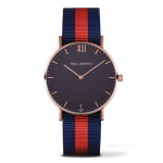 K&auml;ekell PAUL HEWITT unisex 39mm, sinine-punane