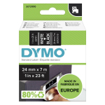 Kleepkirjalint DYMO D1 24 mm, valge kiri mustal taustal