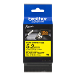 Kleepkirjalint BROTHER HSE-611E 5.2mm, must/kollane