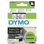 Markeerimisteip DYMO D1 9 mm, must valgel taustal