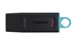 USB-m&auml;lupulk KINGSTON DATATRAVELER EXODIA 64 GB, must/t&uuml;rkiis
