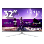 Monitor PHILIPS EVNIA 8000 31,5" 4K UHD QD-OLED, valge