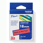 Kleepkirjalint BROTHER TZE-441 18mm x 8m, must/punane