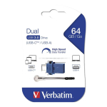 M&auml;lupulk VERBATIM DUAL OTG 64GB, sinine