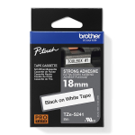 Kleepkirjalint BROTHER TZE-S241 18mm, must/valge