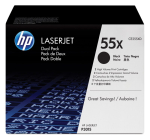 Toonerkassett HP 55X 2-pakk, must