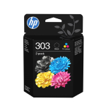 Tindikassettide komplekt HP 303 2-pakk must/v&auml;rviline
