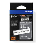 Kleepkirjalint BROTHER TZE-S251 24mm, must/valge
