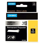 Kleepkirjalint DYMO RHINO 18487 19mm x 5.5m, must/metallik