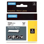 Kleepkirjalint DYMO RHINO 18488 12mm x 3.5m, must/valge