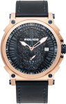 K&auml;ekell POLICE PL15728JSR.03 53MM, must/kuldne