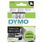 Originaal kleepkirjalint DYMO D1 9mm, must/valge
