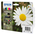 Tindikassettide komplekt EPSON 18XL mitmikpakend, must/ts&uuml;aan/magenta/kollane