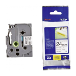 Kirjapaelakassett BROTHER TZES251 24mm, valge/must
